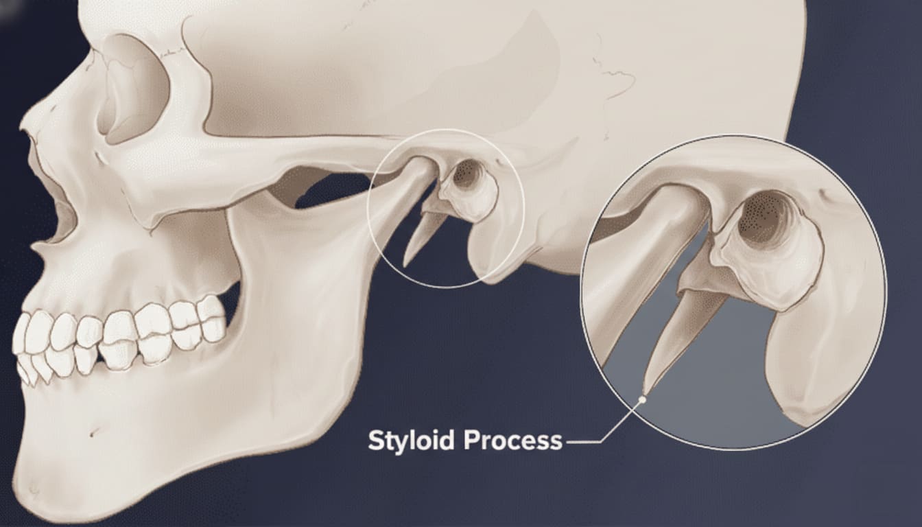 Anatomical diagram of the stylohyoid complex